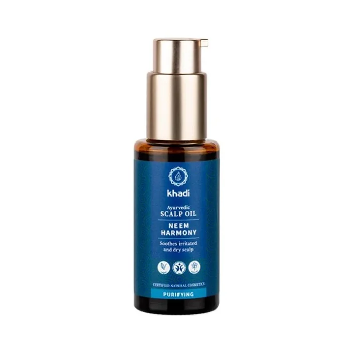 Aceite Capilar Neem Equilibra el Cuero Cabelludo Khadí, 50 ml.