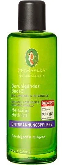 Aceite de Baño Calmante de Lavanda y Vainilla · Primavera Life · 100 ml