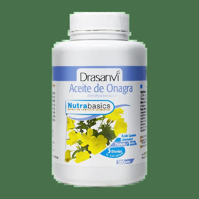 Aceite de Onagra 500 mg 200 Perlas Nutrabasics Drasanvi