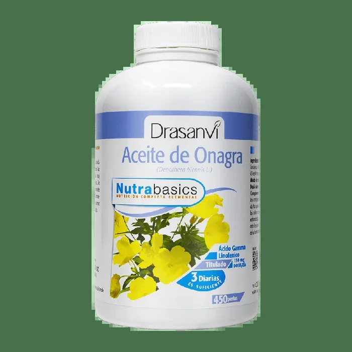 Aceite de Onagra 500 mg 450 Perlas Nutrabasics Drasanvi