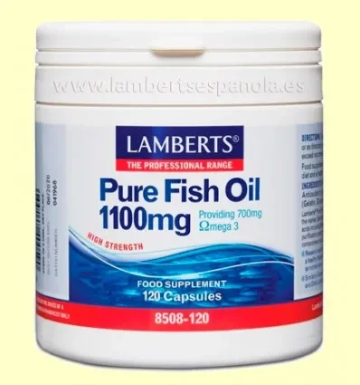 Aceite de Pescado Puro 1.100 mg 120perlas, Lamberts