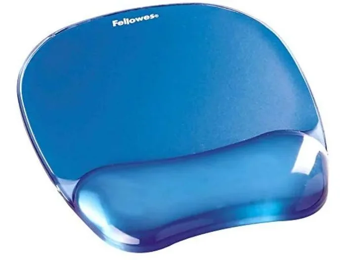 Alfombrilla de ratón Fellowes Gel Crystals con reposamuñecas ergonómico