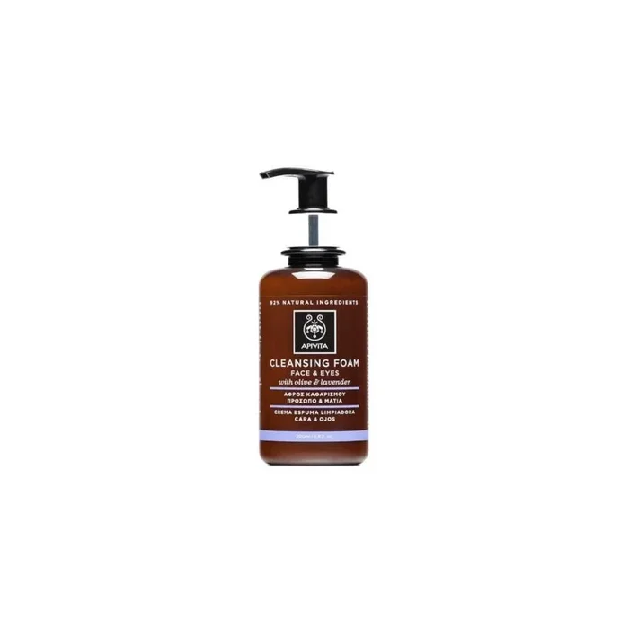 APIVITA – CREMA ESPUMA LIMPIADORA CON PROPÓLEO, OLIVA Y LAVANDA (200 ML)