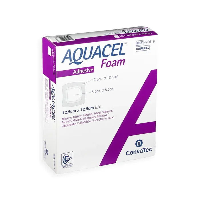 Apósito Foam Aquacel 12,5 cm x 12,5 cm 3 uds