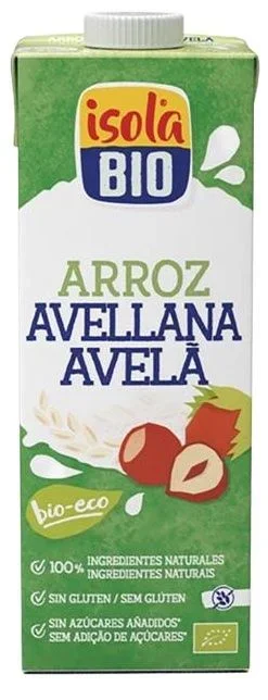 Bebida de Arroz y Avellanas · Isola Bio · 1 litro