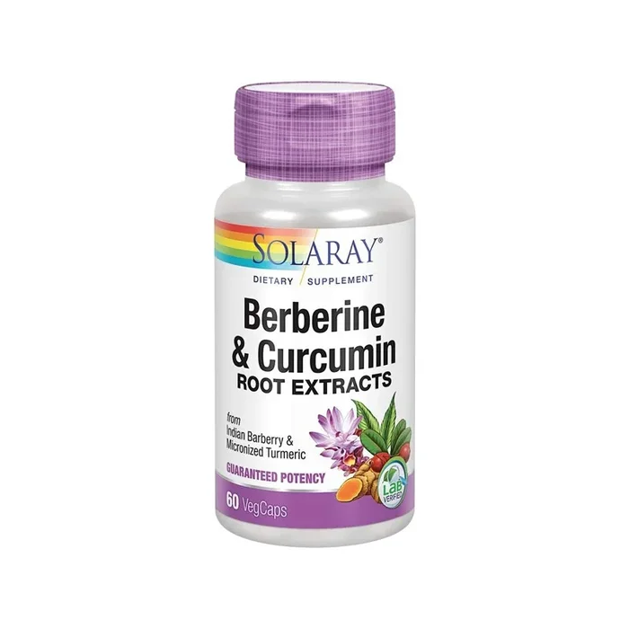 Berberine Curcuma 600 mg. Solaray, 60 cap.
