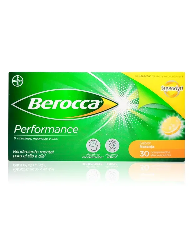 Berocca Performance Naranja Efervescente 30 comp