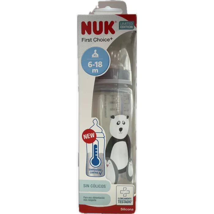 BIBERÓN FIRST CHOICE PLUS SILICONA NUK 6-18 MESES TALLA XL 360ML