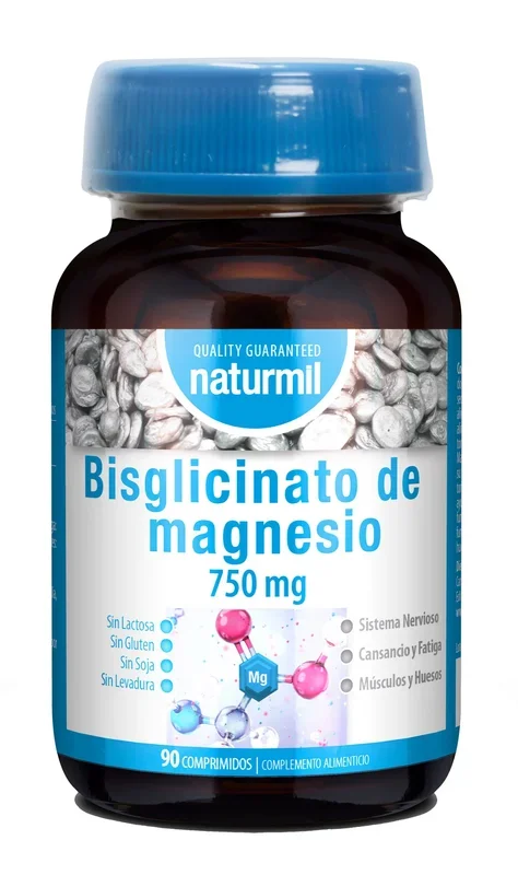 Bisglicinato de Magnesio 750 mg · Naturmil · 10 comprimidos