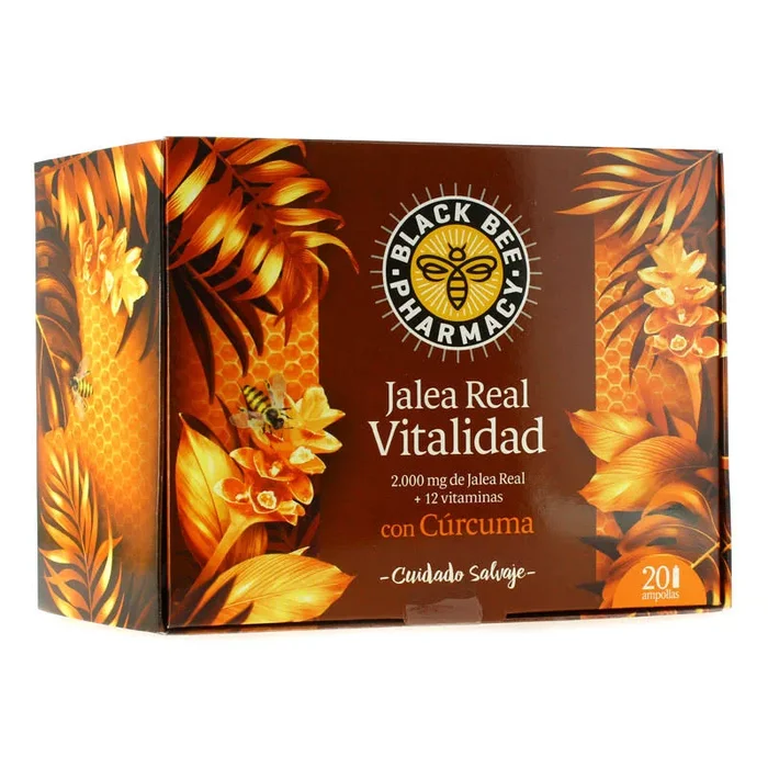 Black Bee Geleia Real Vitalidade Com Curcuma 20 Ampolas