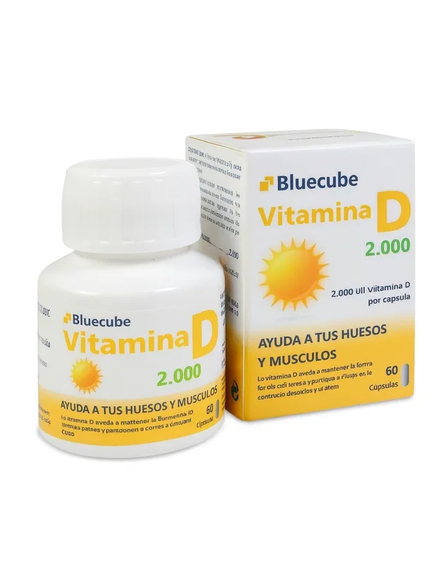 Bluecube Vitamina D 2000 UI 60 Cápsulas