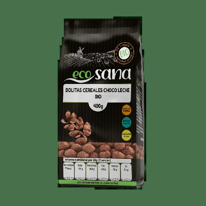 Bolitas Cereales Choco Leche Bio 400 g Ecosana