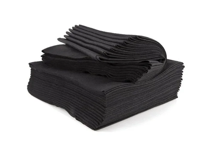 BOLSA 25 TOALLAS NEGRAS 40X80 CM SUPER ABSORBENTES SPUNLANCE