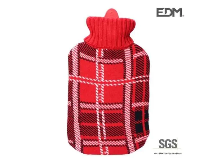 Bolsa de agua caliente clasico escoces rojo, 2L