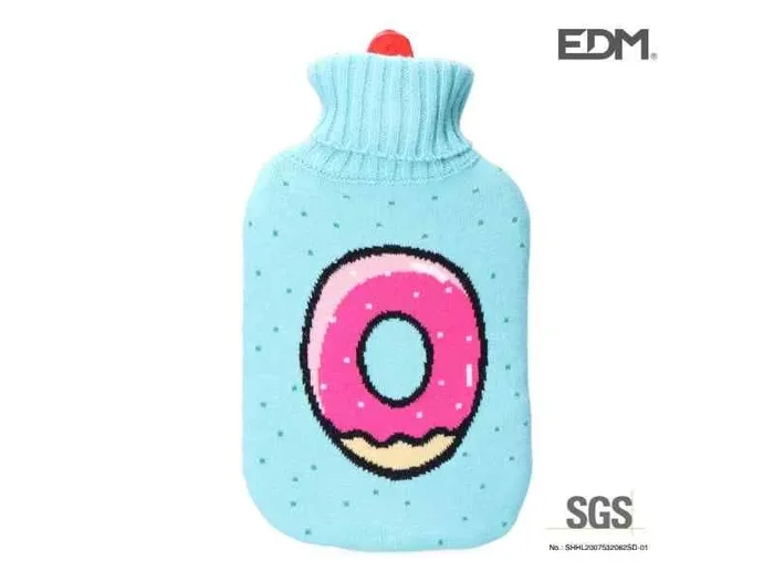 Bolsa de agua caliente donut glaseado, 2L