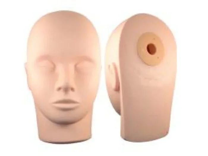 Cabeza de maniquí micropigmentación y masaje facial