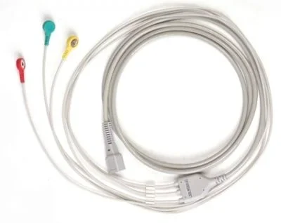 Cable de electrocardiograma ECG para desfibriladores CU-ER. 3 salidas.