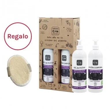 Caja Regalo Cuidado corporal Antioxidante aloe vera y açai, NaturaBIO Cosmetics