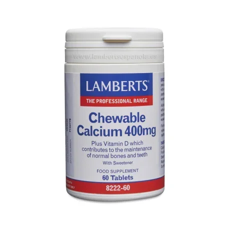 Calcio Masticable 400mg 60comp, Lamberts
