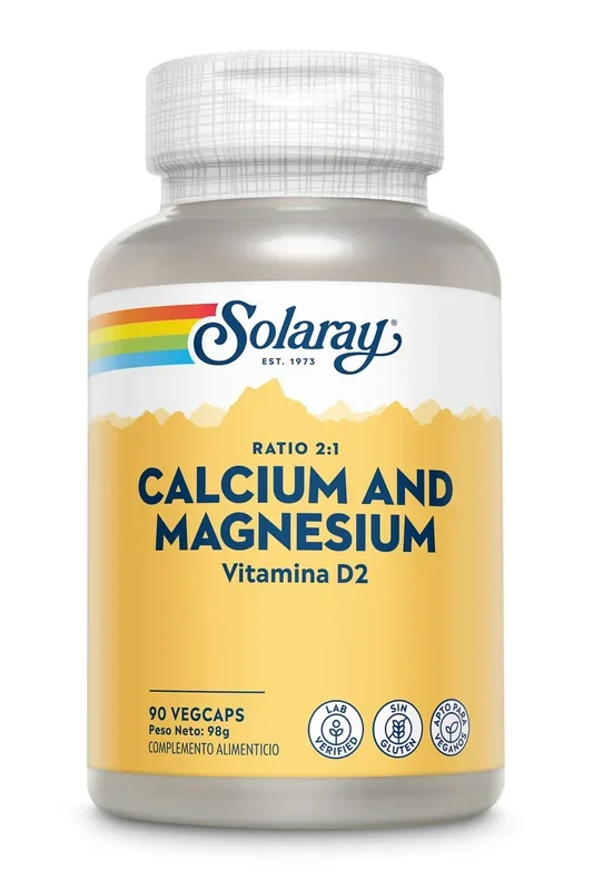 Calcio y Magnesio – Solaray – 90 cápsulas