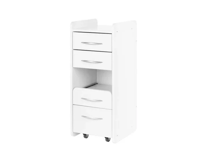 Carro con 3 cajones y ruedas POL-969 diseño compacto profesional blanco
