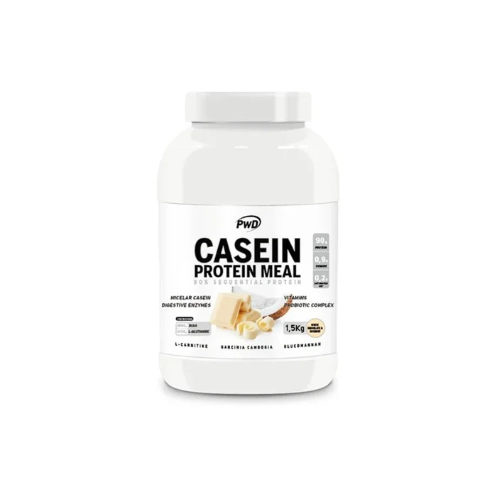 Casein Protein Meal Chocolate Blanco con Coco PWD Nutrition, 1,5 Kg