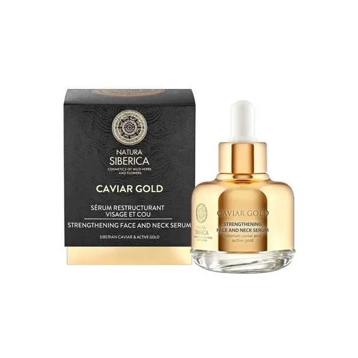Caviar Gold Sérum Reafirmante Rostro y Cuello Natura Siberica, 30 ml.
