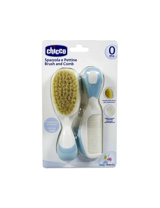 Cepillo Y Peine Chicco Azul 0M+, 1 Ud