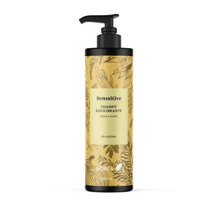 Champú Senssitive Equilibrante Anticaspa Grasa con Salvia y Tomillo – Ebers – 250 ml