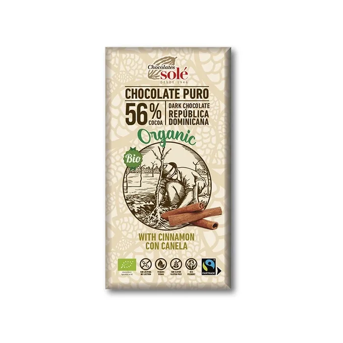 Chocolate Negro con Canela Chocolates Solé, 100 gr.