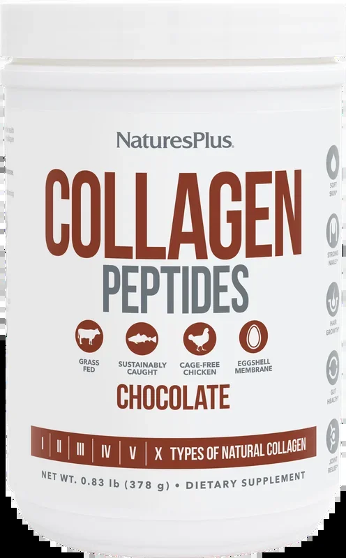 Collagen Peptides: Sabor Chocolate · Nature’s Plus · 378 gramos
