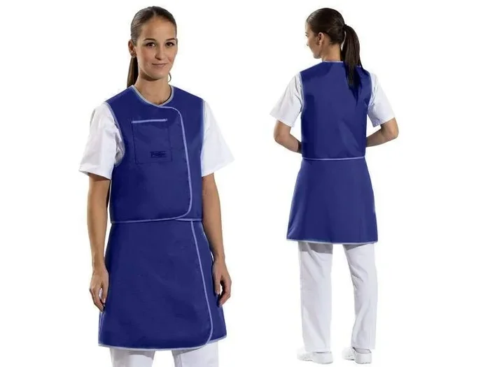 Conjunto chaleco y falda plomados modelo 646 estándar azul 23