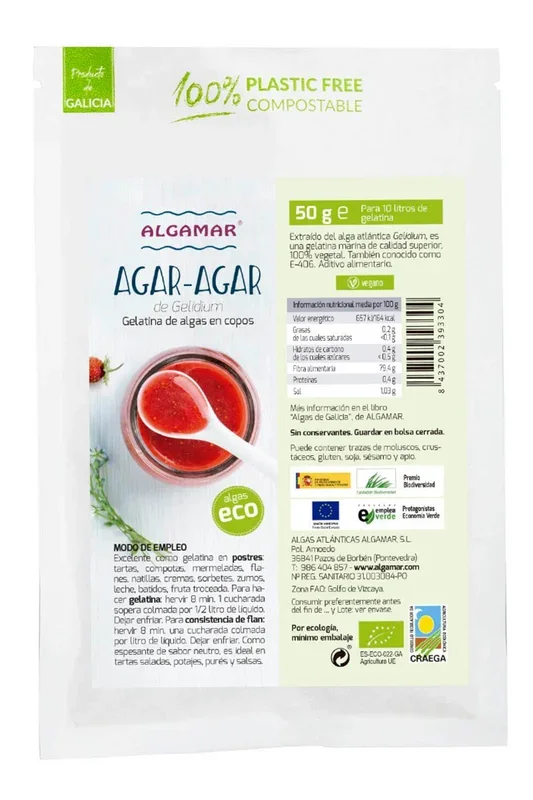 Copos De Algas Agar Agar – Algamar – 50 gr