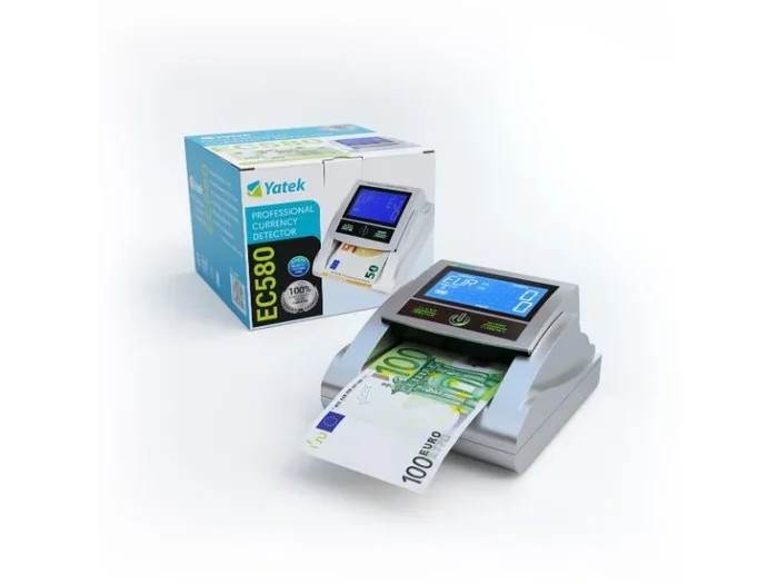 Detector de billetes falsos Yatek EC580 6 métodos de detección, batería incluida