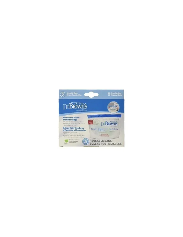 Dr. Brown’S 1 Bolsa Esterilizacion A Vapor Microondas 5Uds