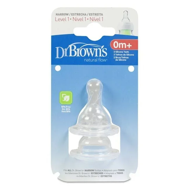 Dr. Brown’s Natural Flow Tetina Estándar Nivel 1, 2 Uds