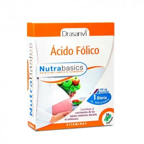 Drasanvi Nutrabasics Ácido Fólico 30 Cápsulas