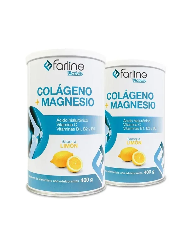 Farline Colágeno + Magnesio + Ac. Hialurónico Sabor Limón 2Uds