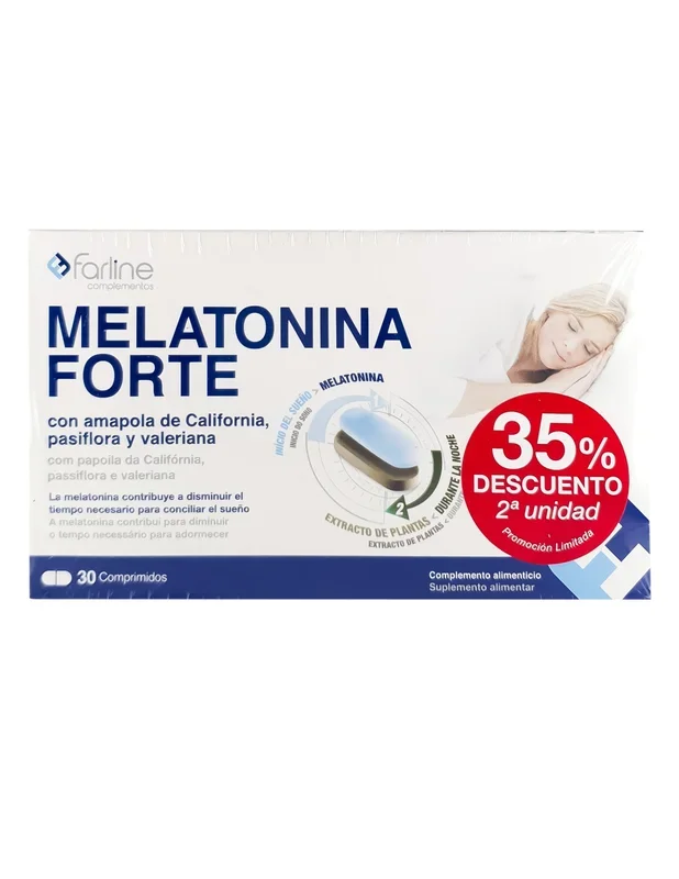 Farline Melatonina Forte 30 Comprimidos x2