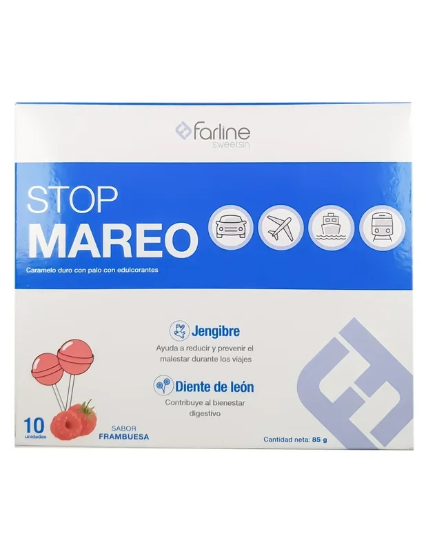 Farline Sweetsin Stop Mareo Caramelos Con Jengibre Y Diente De León Sabor Frambuesa 85 g