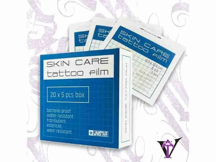 Film protector adhesivo para tatuaje UNISTAR Skin Care Tattoo Film 12,5×12,5cm