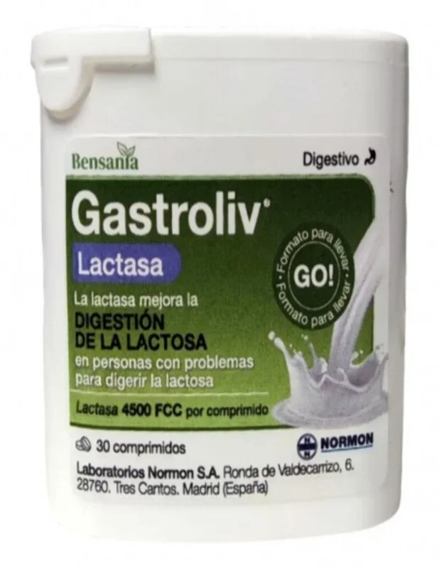 GASTROLIV LACTASA. 30 COMPRIMIDOS.