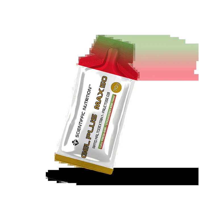 Gel Plus Max 50: Sabor Fresa-Kiwi · Scientiffic Nutrition · 70 gramos