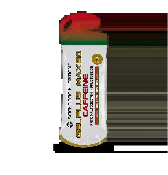 Gel Plus Max 50: Sabor Sandía con Cafeína · Scientiffic Nutrition · 70 gramos