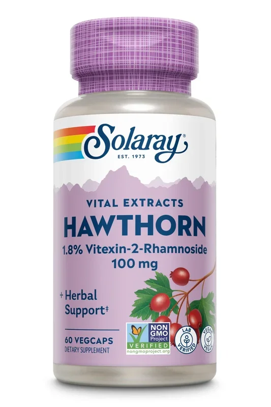 Hawthorn Extrac – Extracto Aéreo de Espino 100 mg – Solaray – 60 cápsulas