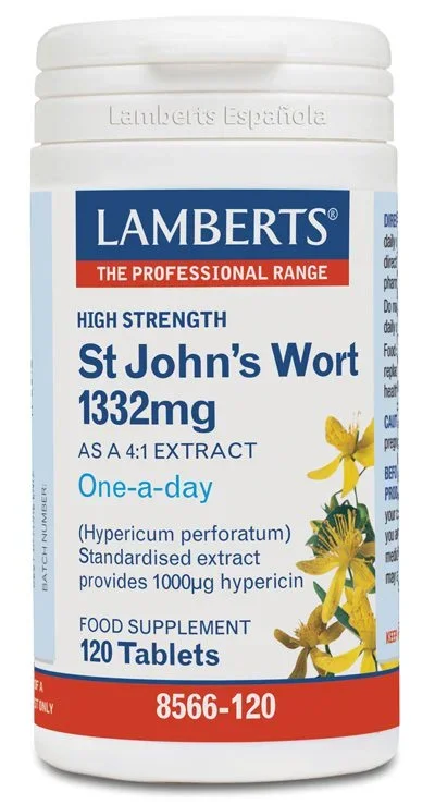 Hierba de San Juan (Hipérico) 1332 mg – Lamberts – 120 comprimidos