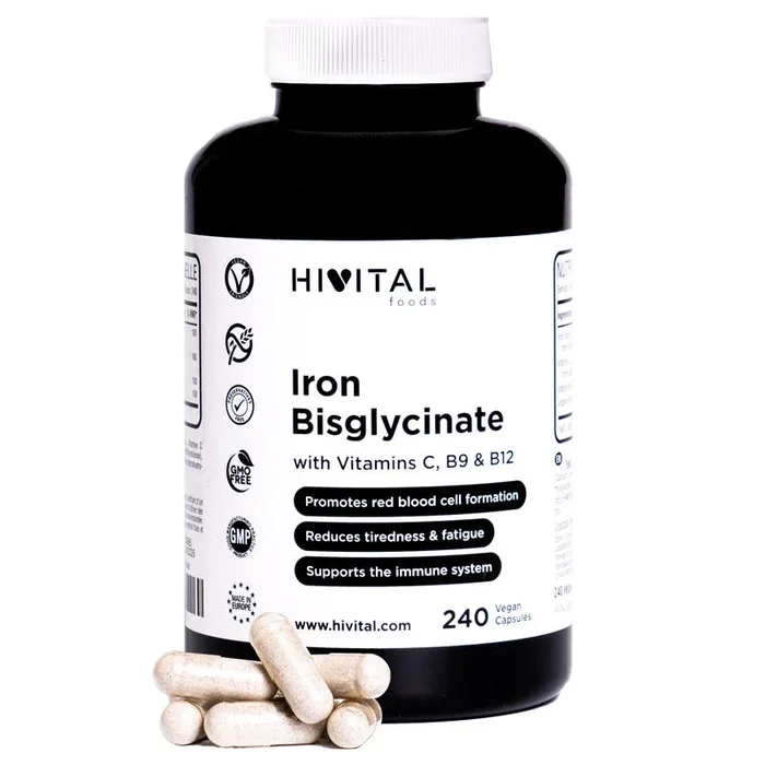 Hierro con Vitaminas C, B12 y Ácido Fólico – 240 caps