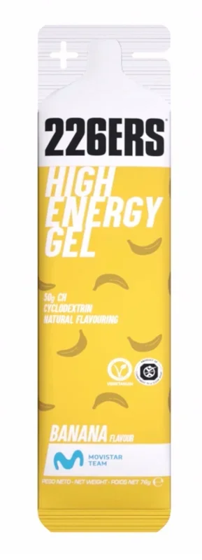 High Energy Gel: Sabor Plátano · 226ERS · 76 gramos