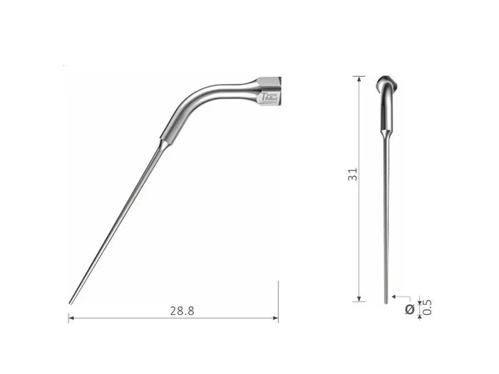 Inserto endodóntico E4 para Escalador compatible Satelec, DTE y NSK acero inoxidable