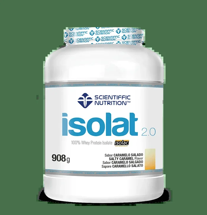 Isolat 2.0 Whey Protein: Sabor Caramelo Salado · Scientiffic Nutrition · 908 gramos